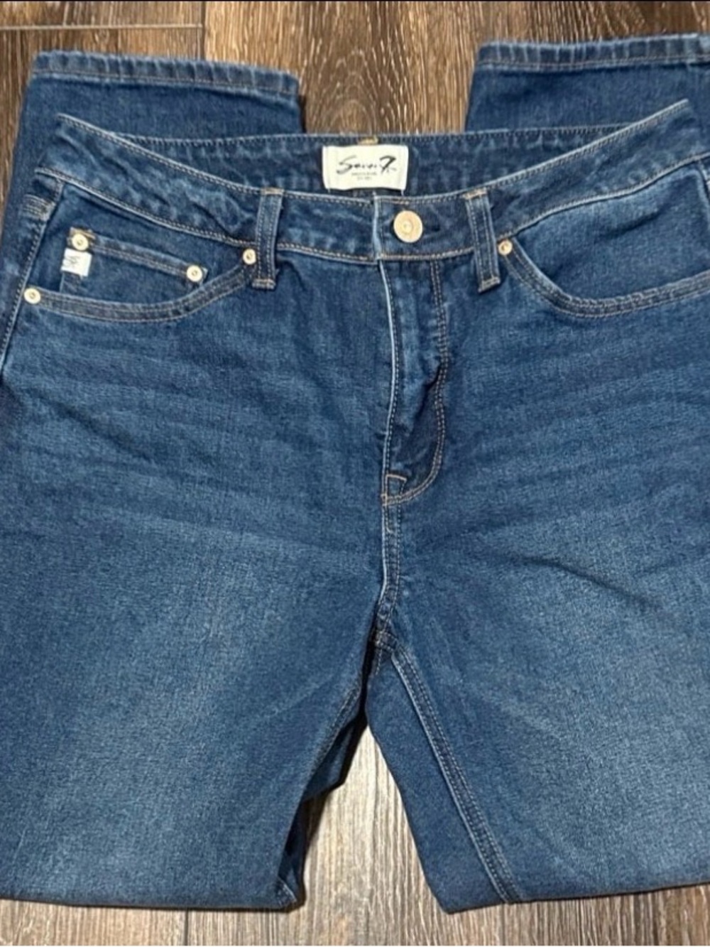 Seven7 Women's Classic Dark Blue Denim Jeans size 8